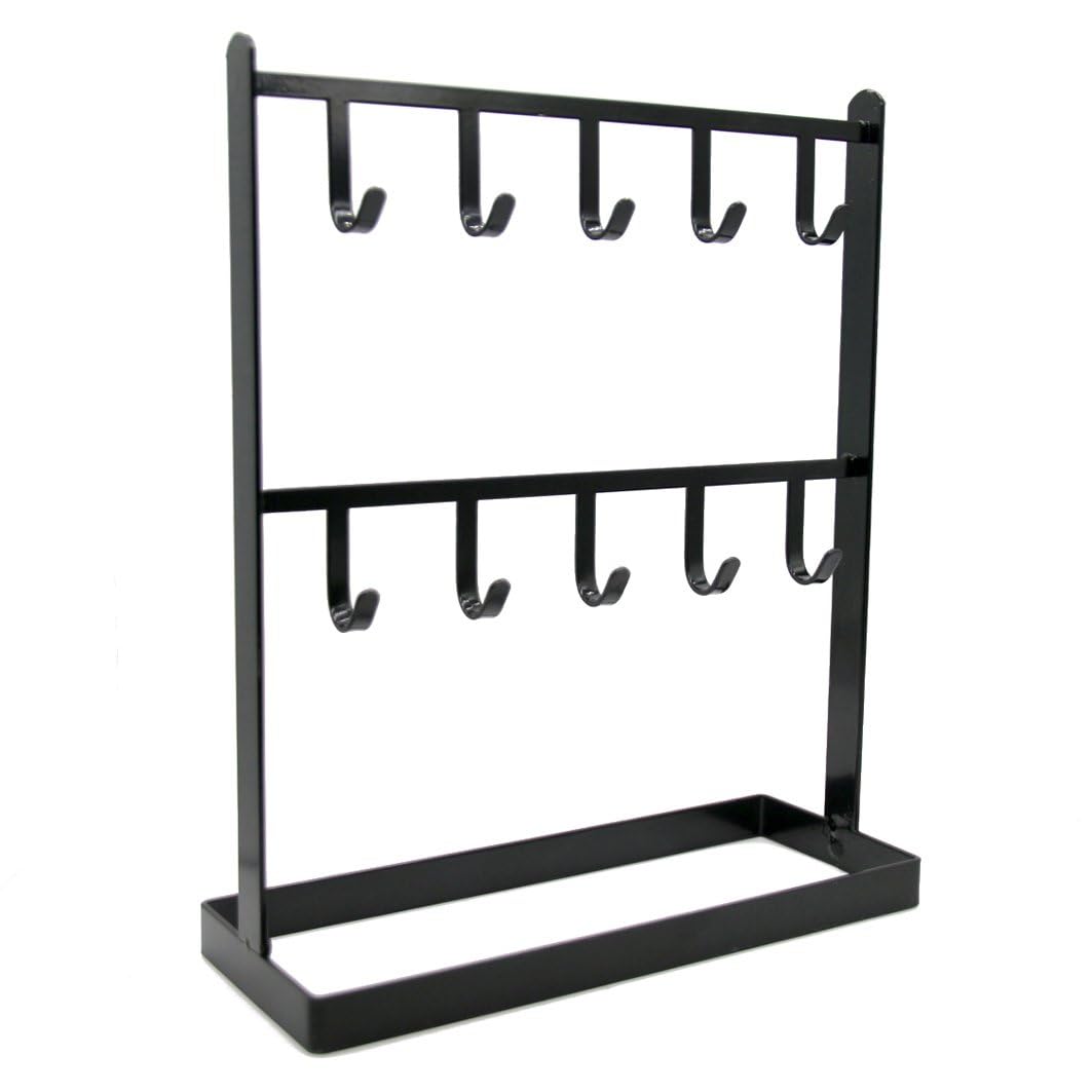 LXZ 1 PC Tabletop Hook Rack – Jewelry Stand Holder – Black Hangers for Necklaces Keys Brace laces Ear Rings