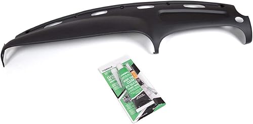 Miniatura 6 de PIT66 Cubierta de tablero compatible con Dodge Ram Pickup 1998-2002, bisel de tablero de instrumentos negro + cubierta gris para tablero de