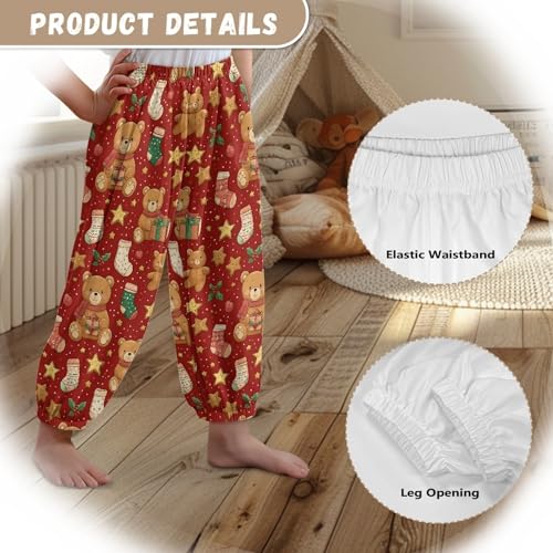 Image of Unisex Little Kids Yoga Trousers Bohemian Beach Pants Baggy Harem Activewear for Boys and Girls Age 3-10
