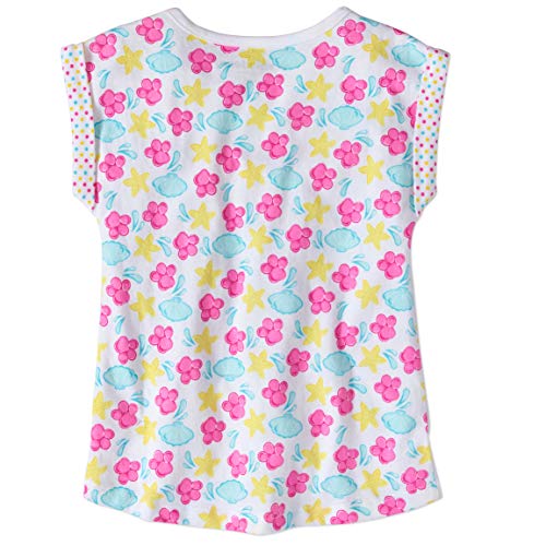 Nickelodeon Paw Patrol Girl's Short Sleeves Tee Shirt, Paws and Shells Polka Dot Print3