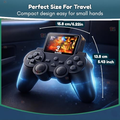 Image of TOYTONIC Handheld Gaming Console for Kids & Adults | 520 Classic Built-in Games | Retro Video Game Player | Portable, Rechargeable, TV Output | Toy & Gift for Boys Girls Ages 6-14 | Mini Game Box