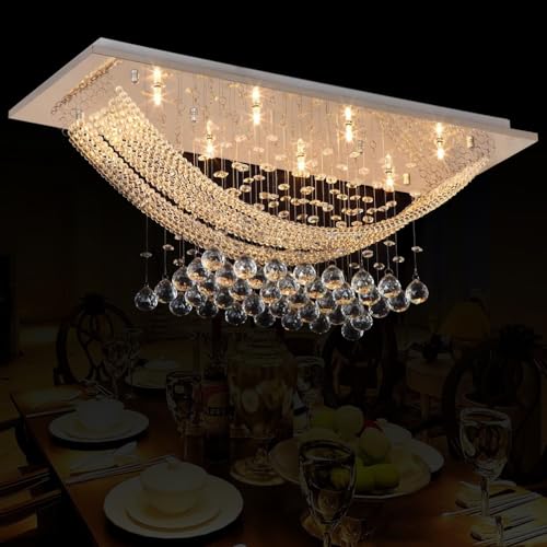 CRYSTOP Store - Modern Flush Mount Crystal Chandelier