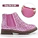 Harvest Land Girl Boots Kids Ankle Boots Warm Side Zipper Boots Low heel Short Booties Winter Snow Boots Anti-Slip Outdoor Shoes for Little Kids/Big Kids Pink Size 4