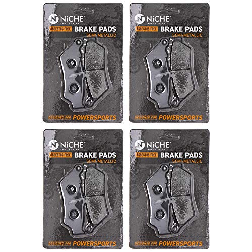 Image of NICHE Brake Pad Set for Harley-Davidson Street 500 BMW F650ST K1600 Front /Rear Semi-Metallic 4 Pack