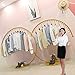 Freestanding Heavy Duty Industrial Pipe Clothing Rack, Portable Commercial Clothes Display Rack, Multi-Purpose Garment Bar for Retail Boutiques Home, Laundry Room,Closet Storage