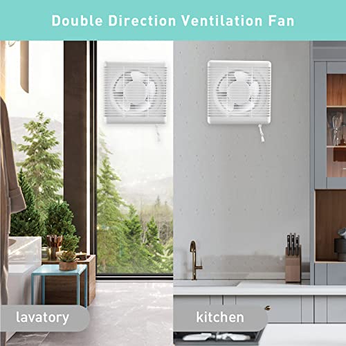 Window Fans With Exhaust And Intake 8 Inch 294 Cfm Bathroom Window Exhaust Fan,Vertical Attic Window Fan Double Direction Reversible Strong Airflow, Window Fans Twin Reversible Quiet With Switch #TOP6