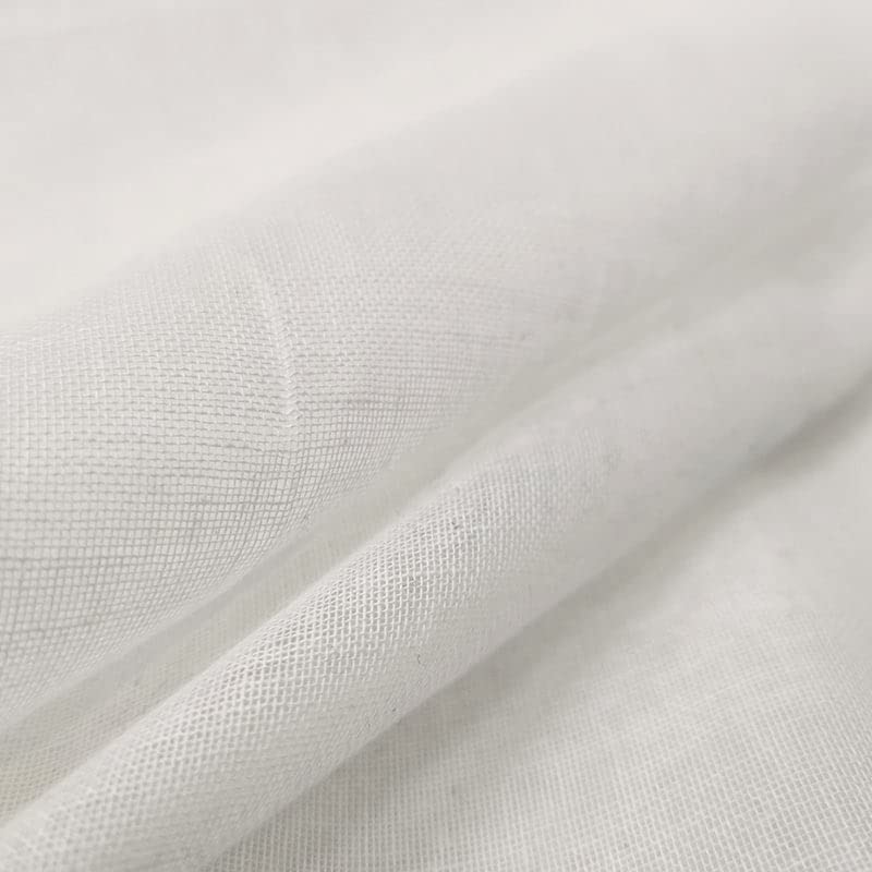 Panini Tessuti, Tessuto leggero in 100% Cotone di Garza traspirante - venduto a ritaglio - h 150 cm (bianco, 1 metro)