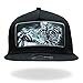 Hot Leathers GSH1019 Black â€˜Assassin Riderâ€™ Snap Back Hat - One Size