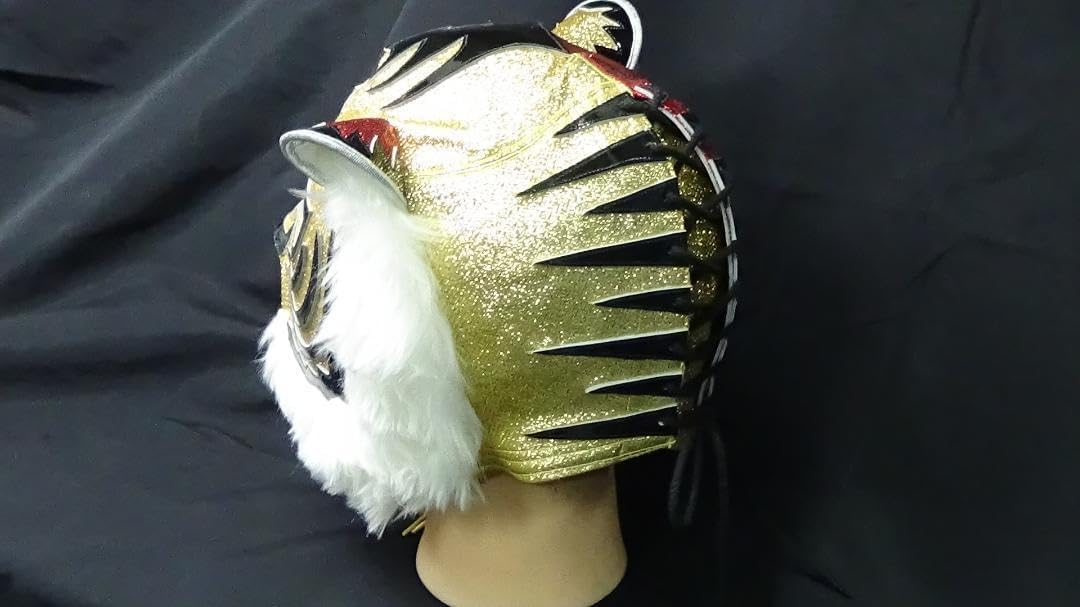 全日本プロレス50周年大会世界jr戦)タイガーマスクのＹＮ製プロレスマスク 全日本50周年大会)YN製 タイガーマスクのプロレスマスク(世界