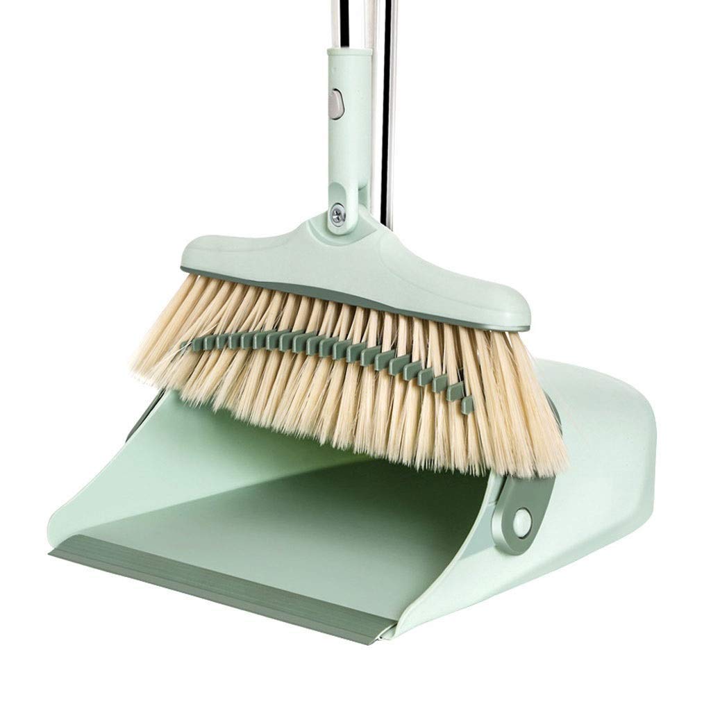 Balai et pelle ergonomique pour nettoyer sans se baisser kit vert pour sol de maison
