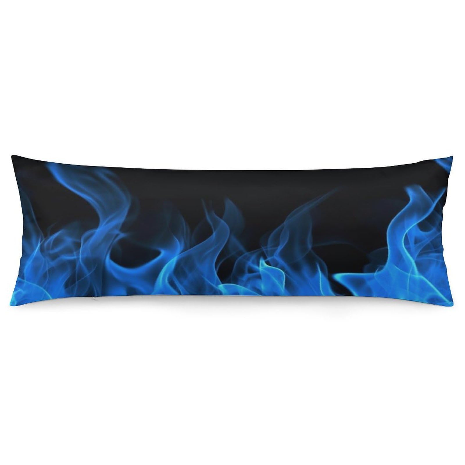 NONHAI 2 Pack Pillow Cases for Hair and Skin, Soft Breathable Pillow Case Covers with Hidden Zipper, Blue Flame Pillowcase 20"x54" Pillow Covers for Sleeping Gift