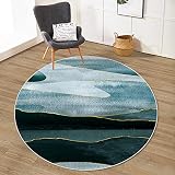 Abstract Pattern Office Floor Protector for Hard Floors,Round Floor Mat for Office Chair for Hard Fl