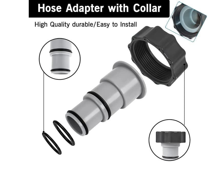 CUVZORA Poolschlauch Adapter 32/38 Mm 2 Stück - Kompatibel Mit Intex Pool & Filterpumpe