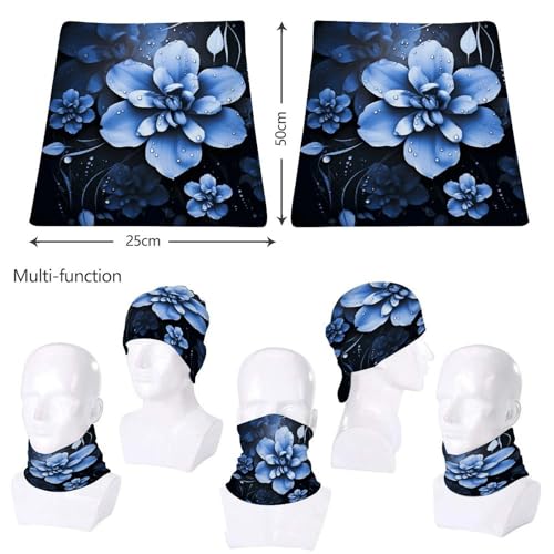 Neck Gaiter Face Mask Men Women, Bohemian Lotus Flower Face Mask Scart Cover for Dust Wind Sun Protection2