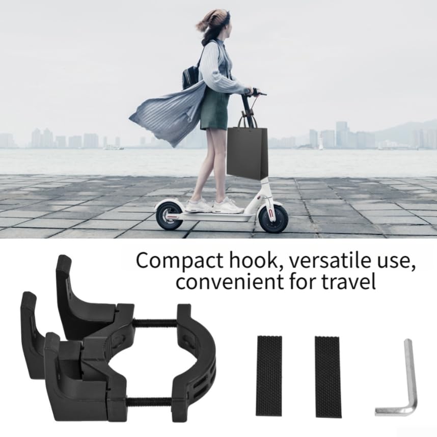 Colgador NexRen para manillar eléctrico de scooter con fijación de ABS fácil y doble gancho 3