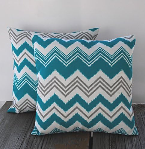 Two Premier Prints Indoor/Outdoor Blue Pillow Covers, Cushion, Decorative Throw Pillow, Decorative Pillow, Accent Pillow, 18x18 Pillow