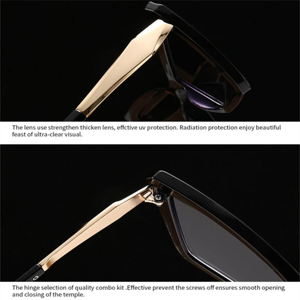 Retro Cat Eye Damen Sonnenbrille mit Farbverlauf, Teeblau, Herren-Sonnenbrille, UV400