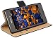 Produktbild mumbi Tasche Bookstyle Case kompatibel mit Sony Xperia M4 Aqua Hülle Handytasche Case Wallet, schwarz