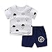 Kids Owl Print Shirt and Shorts Set White Rabbit / 3T