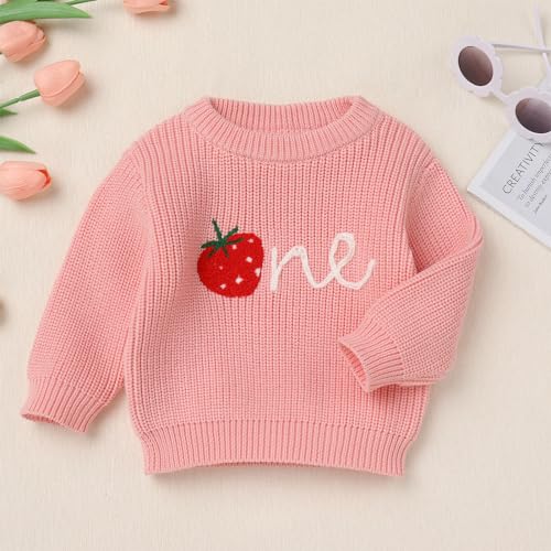 Baby Sweater Infant Long Sleeve Pullover Chunky Knit Sweaters Fall Winter 1st Birthday Outfit2