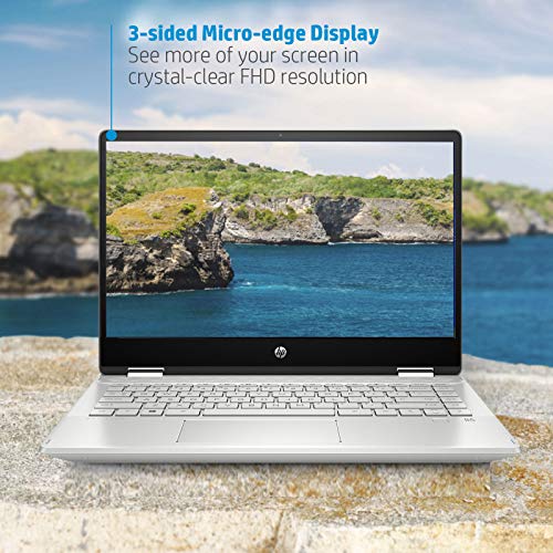 Image of HP Pavilion x360 Intel Core i7 10th Gen Alexa Enabled Laptop 14 inch (35.56cms) FHD (16GB /512GB SSD /MX250 2GB Graphics /Win 10 /MS Office /Inking Pen /FPR), 14-dh1026TX