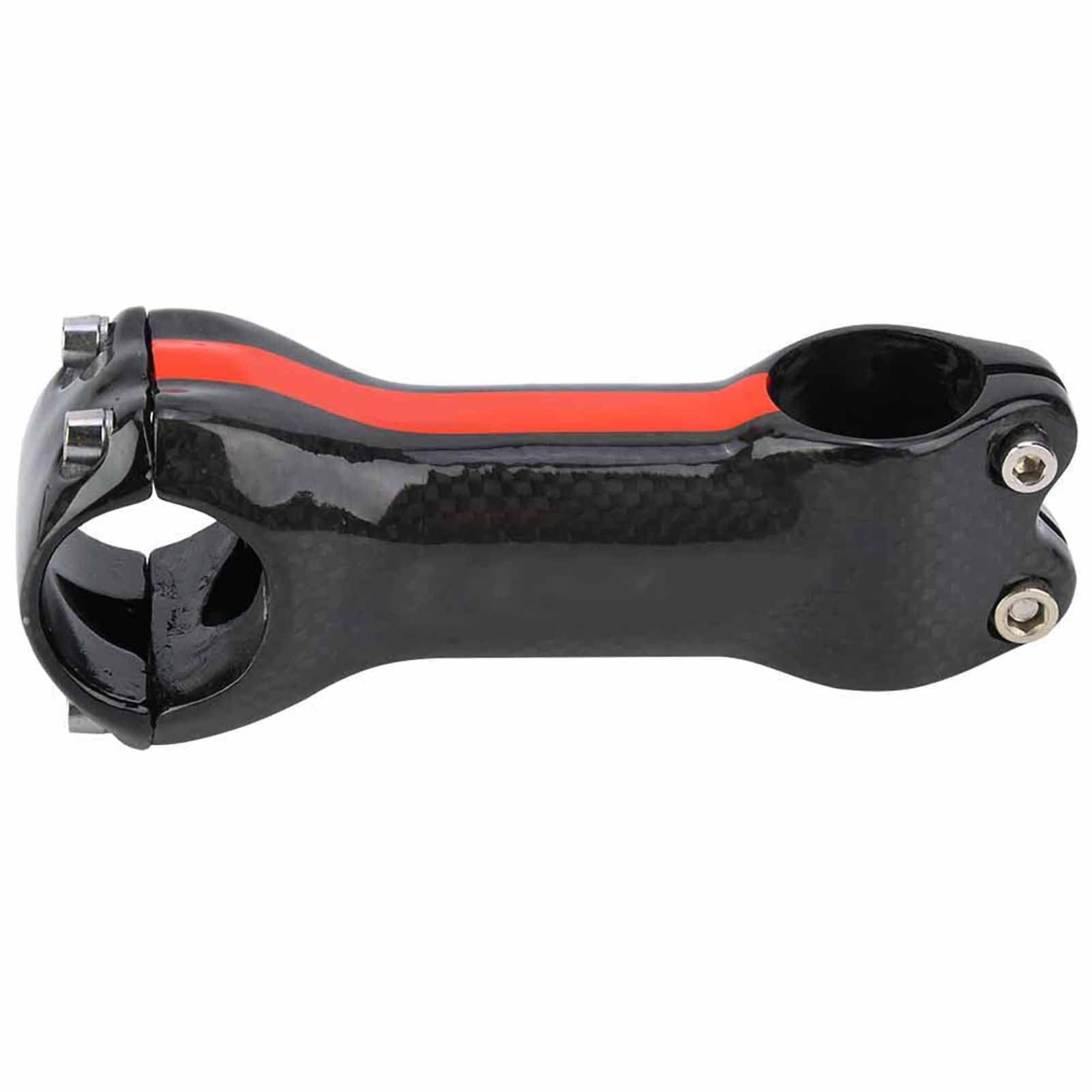 Potencia de fibra de carbono para manillar de 31,8 mm, accesorio de bicicleta ligero y duradero, diseño elegante, fácil instalación, ideal para bicicletas de montaña y carretera (rojo, 100 mm x 31,8