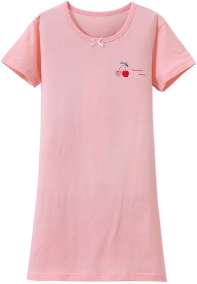 ABClothing Girls Cotton Cherry Nightgown Pink 3-14 Years Old
