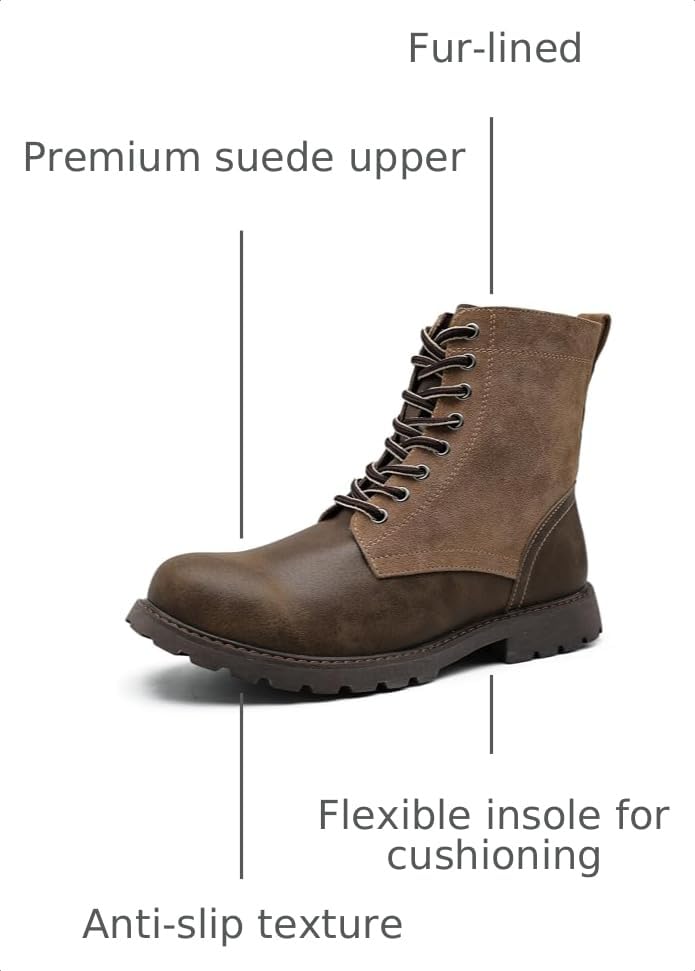 Image of COSIDRAM Men's Casual Oxford Boots Classic Suede Chukka Boot Comfort Business Dress Shoes Lace Boots