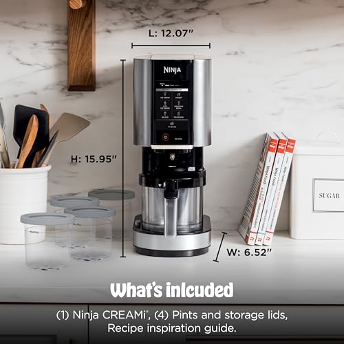 Ninja CREAMi | Ice Cream Maker Bundle | Includes (4)16 oz. Tubs for Gelato, Mix-ins, Milkshakes, Sorbet, Smoothie Bowls & More| 7 One-Touch Programs| Compact Size| Perfect for Kids | Silver - image 9