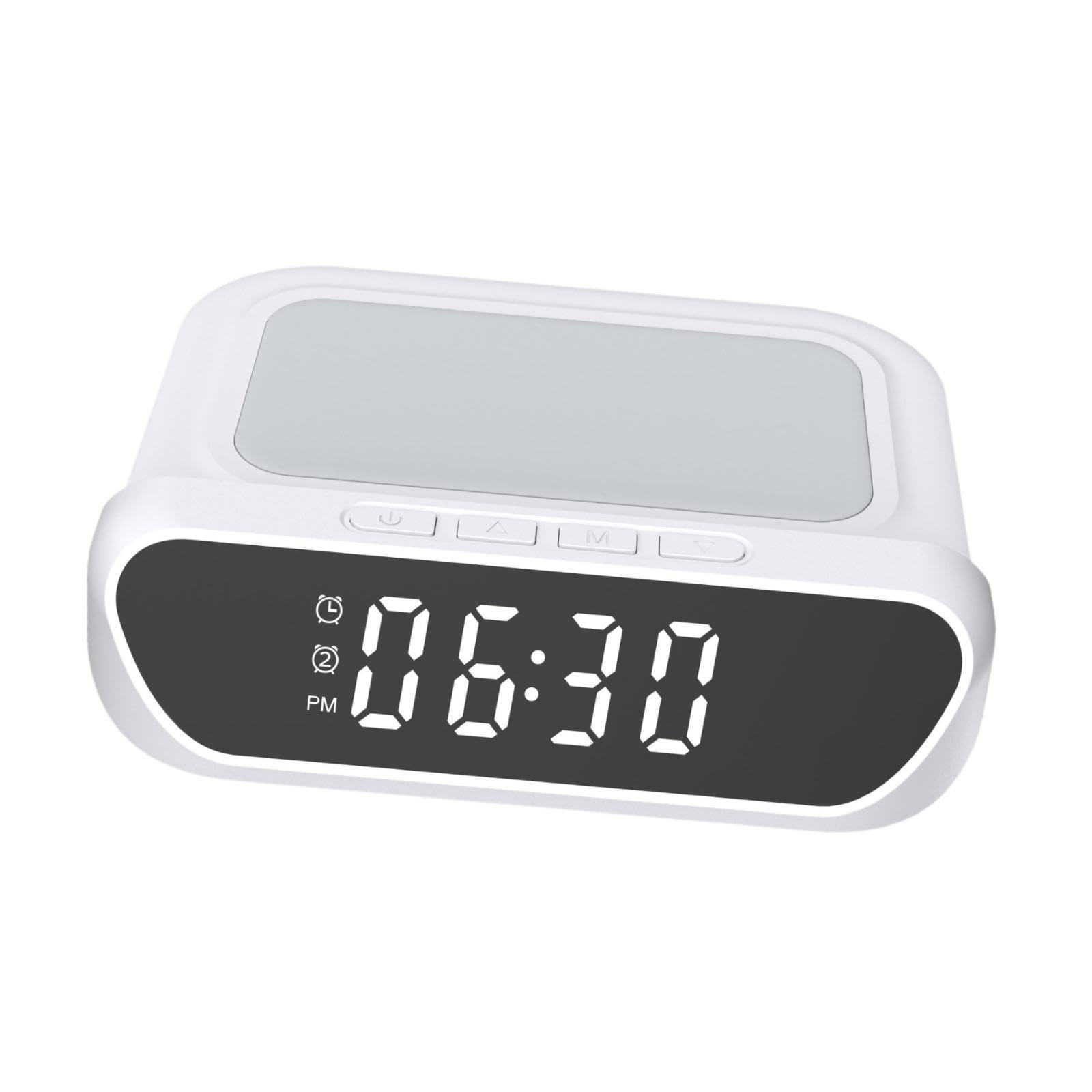 Creations Alarm Clock Tabletop Ornament Gifts Table Clock for Farmhouse Bedroom Office White|Home Decor|Figurines-image-49