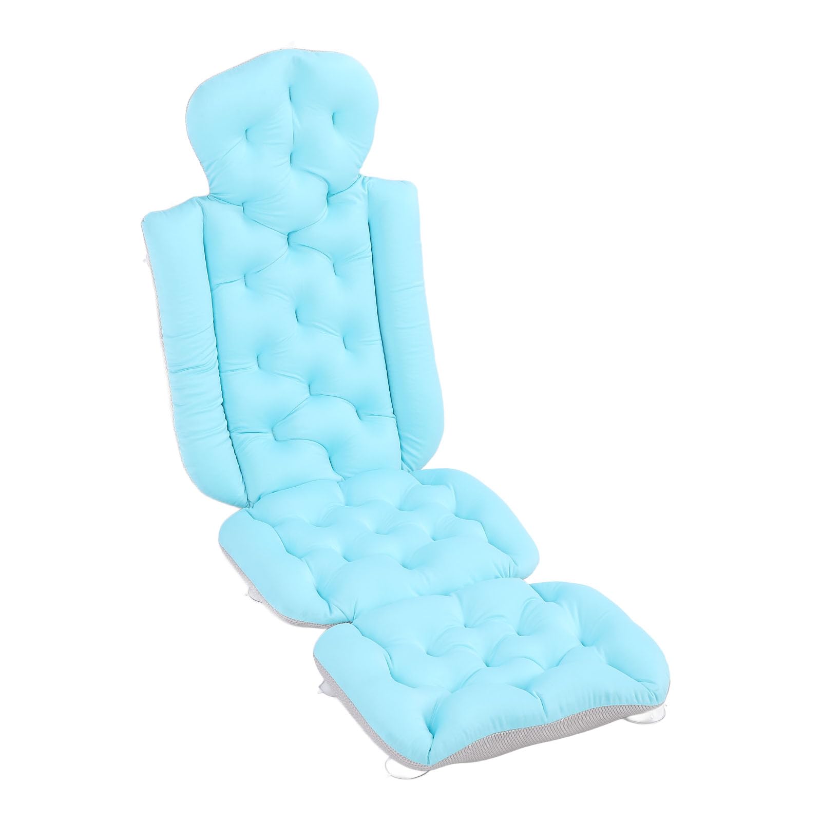 Cuscino Bagno per Tutto il Corpo Cuscino Bagno Ergonomico e Ad Asciugatura Rapida per Un'esperienza Rilassante Durante il per Adulti Morbido Poliestere 60 Cm (Blu)
