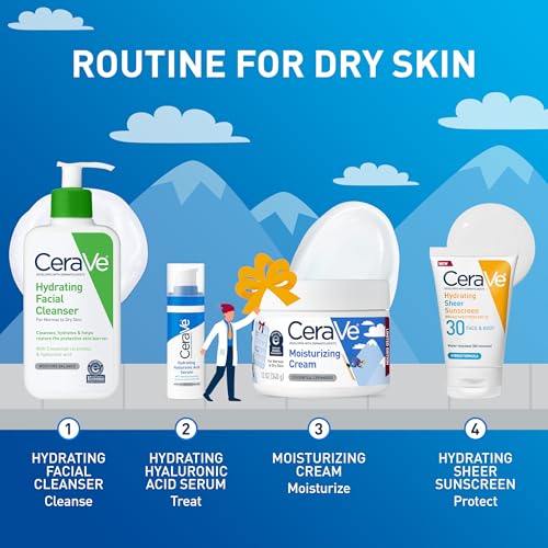 CeraVe Après Ski Moisturizing Cream, Body and Face Moisturizer for Dry Skin, Hyaluronic Acid and Ceramides, Daily Moisturizer, Oil-Free, Fragrance Free, Non-Comedogenic, Limited Edition, 12 Ounce - 8