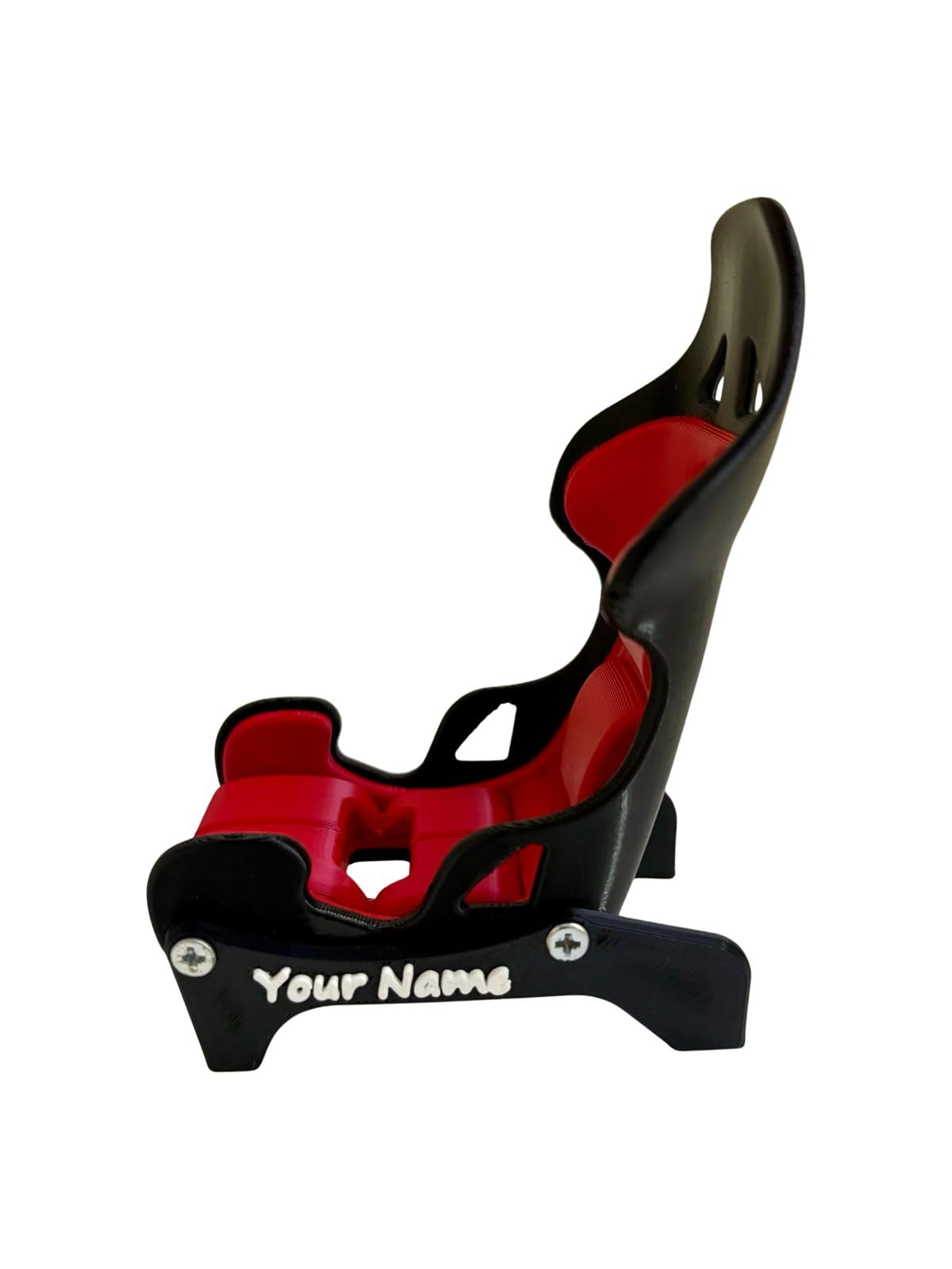 Personalized 3D Printed Racing Seat Mobile Holder – Custom Name Phone Stand, Gaming Chair Style Mobile Holder, Smartphone Dock for Desk, Crafted from bio-degradable eco-friendly PLA-image-27