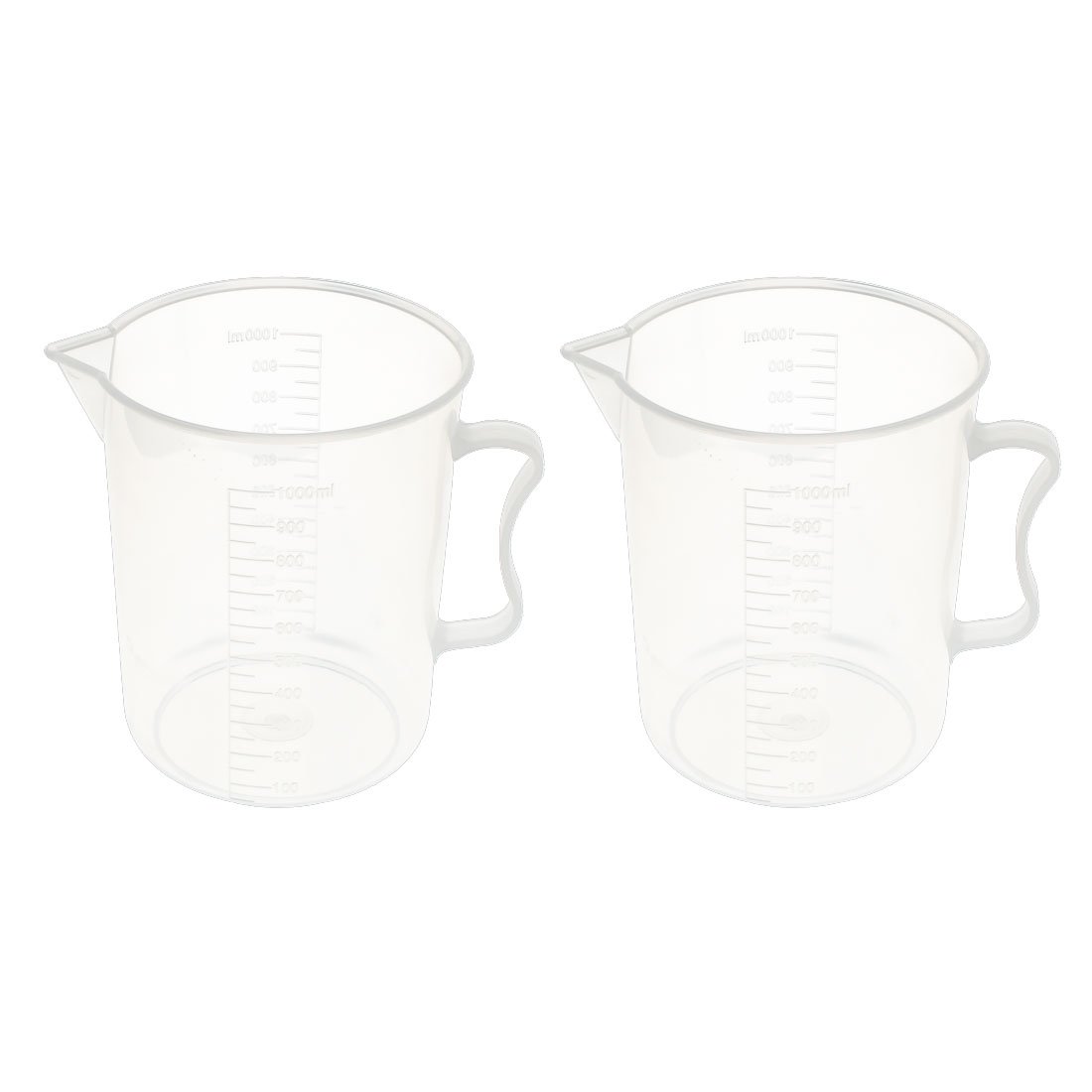 2 Becher Da Laboratorio 1000 Ml In Plastica - Graduati, Con Beccuccio, Per Cucina E Scienza - Foto 8