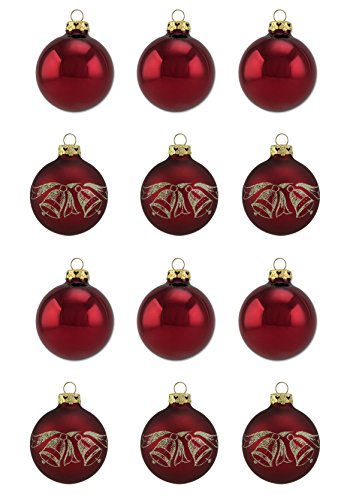 Thüringer Glasdesign A012-0606-1920 - 12 teiliges Glaskugel-Sortiment in...