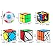 Dreampark Speed Cube Set, 12 Pack Cube Bundle Pyramid Cube 2x2 4x4 5x5 Megaminx Skew Ivy Mirror Cube Magic Rainbow Ball Smooth Sticker Puzzle Cubes Collection for Kids