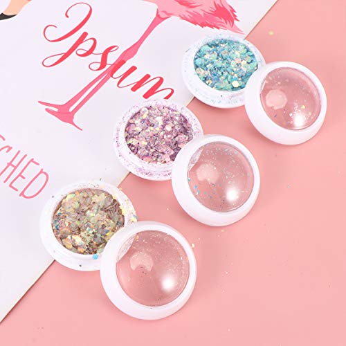 Beaupretty 8 Sätze Nagelpulver Nail Art Glitzer Schimmer Staubpulver Nagel Pailletten Fingernagel Körper Make-Up… – Bild 5