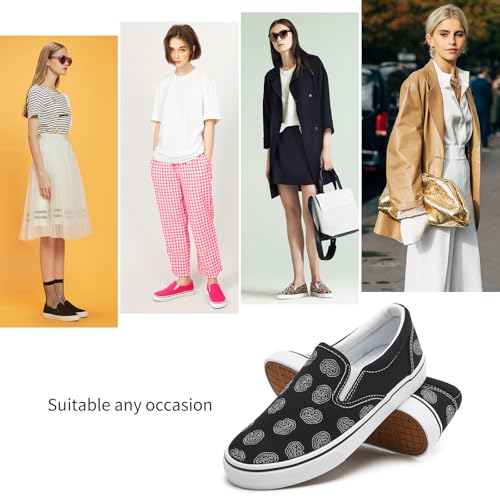 Image of Women's Canvas Slip On Sneakers Non Slip Loafers | low top non slip on walking breathable casual comfortable fashion tennis