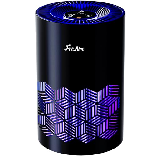 FreAire Air Purifiers for Bedroom, Air Purifiers for Home with Lights, HEPA Air Purifier Removes Dust Smoke Pollen Dander Smell, for Home/Pets/Bedroom