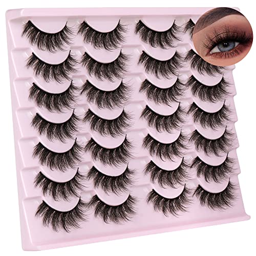 Tnfvloneins 14 Pairs Wispy Mink Lashes Fluffy Eye Lashes Natural Look 5D Volume 16Mm Fake Eyelashes Pack By Tnfvloneins thumb #2