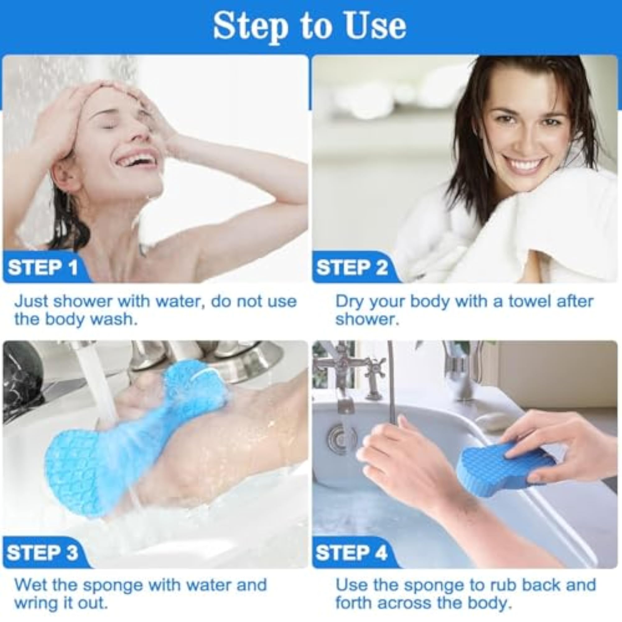 Exfoliating Bath Sponge for Deep Cleansing