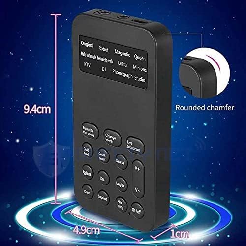 Image of SAFETYNET Voice Changer | Mini Voice Changer Sound Effects Machine Audio Card Sound Changer Plug & Play 8 Sound Effects for Live Streaming Online Chatting Singing for Smartphone Tablet PC