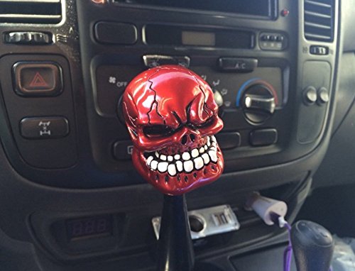 Aby Human Bone Skull Gear Stick Shift Shifter Knob Lever Cover Universal Fit For Most Manual Transmission Vehicles(Red) #TOP5