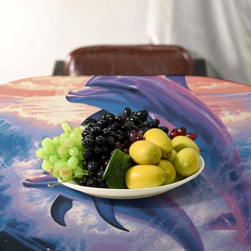 Nappe de table rectangulaire pour décoration de cuisine et repas de famille azur