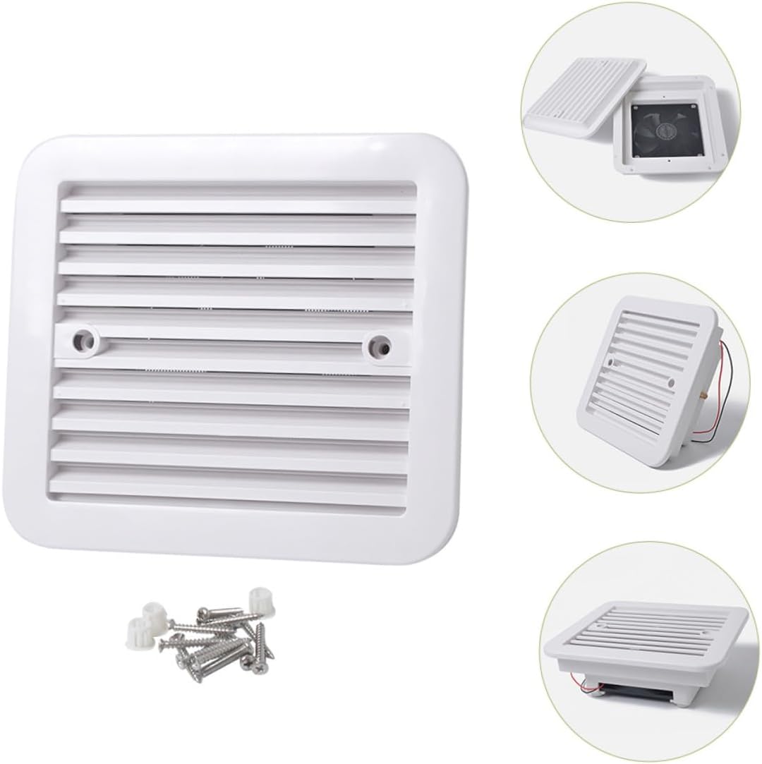 12v 8-inch Rv Ventilation Fan with Blades Silent Roof Exhaust Fan for Bathroom and Camper Ventilation Replacement Part