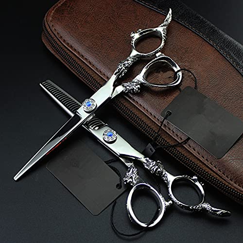 Forbici Professionali per Tagliare i Capelli, Forbici per Capelli da 6 Pollici in Acciaio se 440c Gem Dragon, Forbici per sfoltire, Forbici da Barbiere, Set di Forbici da Parrucchiere