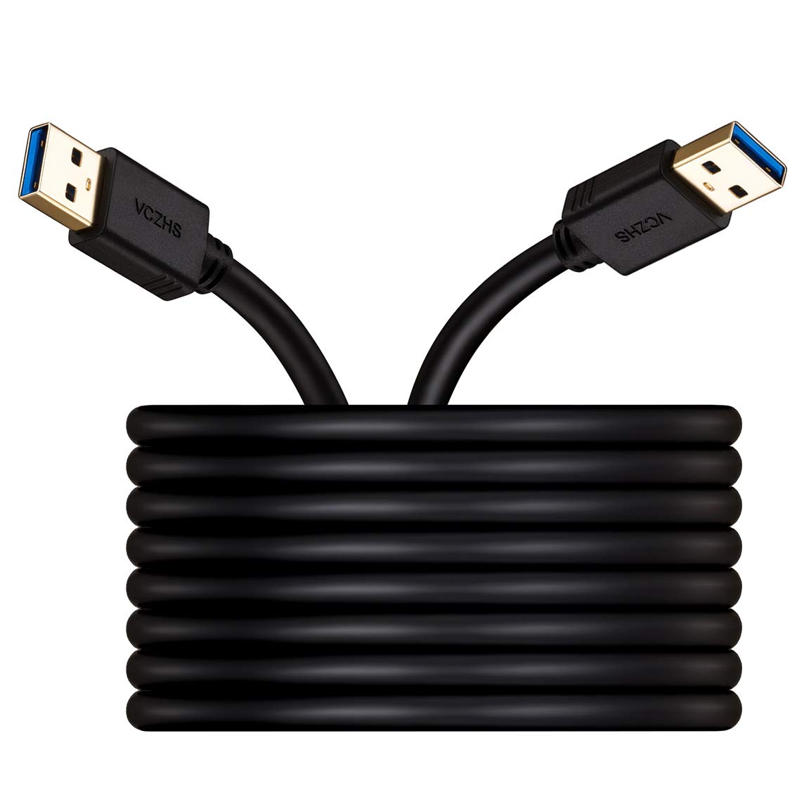 VCZHS Tech USB to USB Cable 6.6ft - USB3.0 A to A Cable for Hard Drive Enclosures, DVD Player, Laptop Cooler