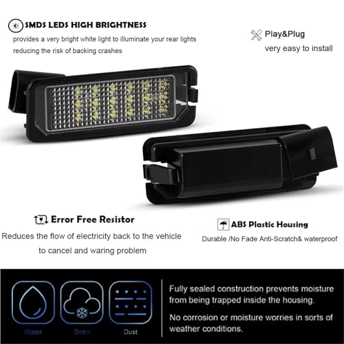 Luces matrícula luz LED trasera para Cayenne 2011 luz placa auto 5
