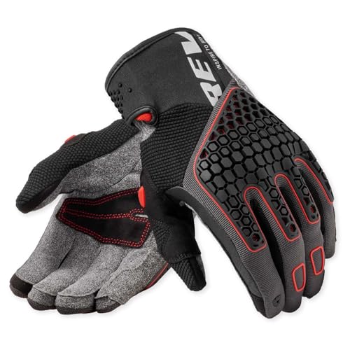 Gants de moto REV'IT! Mangrove 2 gants été respirants gris rouge taille XL