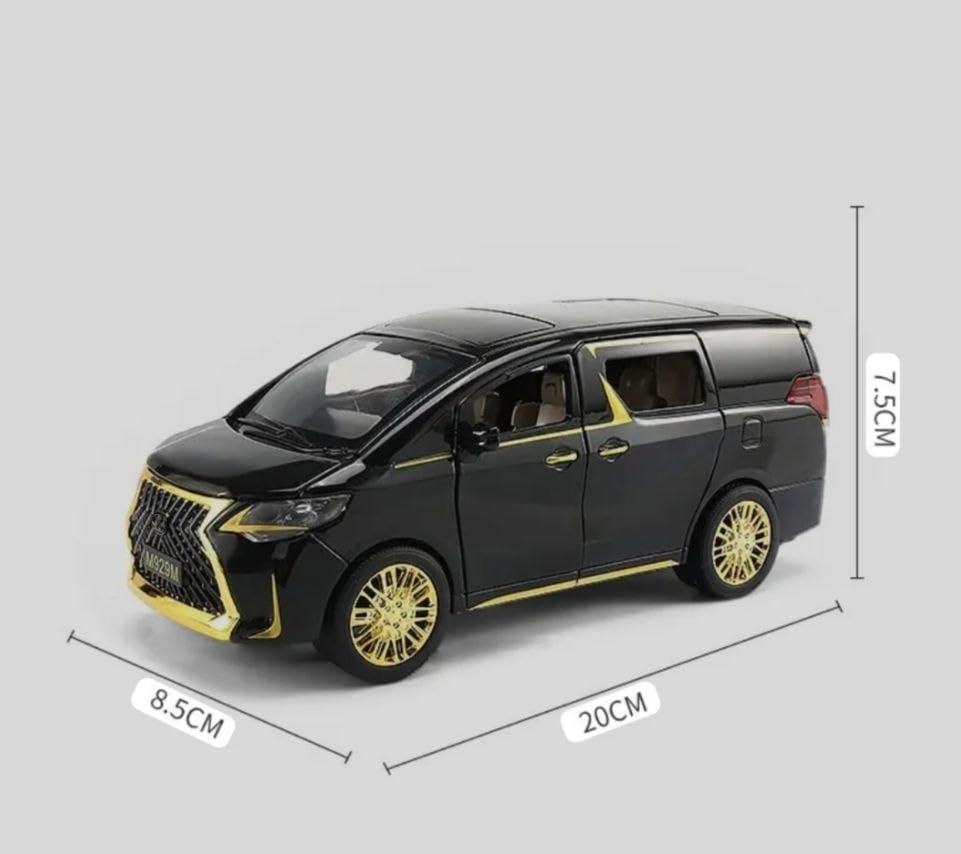 Image of Lexus LM300 Model Car with Box, Zinc Alloy Pull Back Toy car with Sound and Light for Kids Boy Girl Gift [Colors as Per Stock]